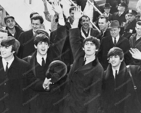 Beatles Arriving in America Vintage 8x10 Reprint Of Old Photo - Photoseeum