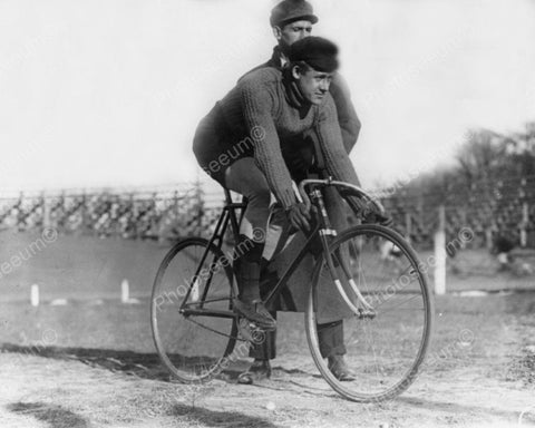 Preparing For Bike Race Vintage Bicycle 8x10 Reprint Of Old Photo - Photoseeum