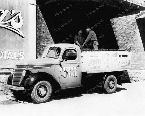 Orange Crush Soda Delivery Truck 1930's Vintage 8x10 Reprint Of Old Photo - Photoseeum