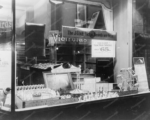 Victrola Exposition Window Display 1920s 8x10 Reprint Of Old Photo - Photoseeum