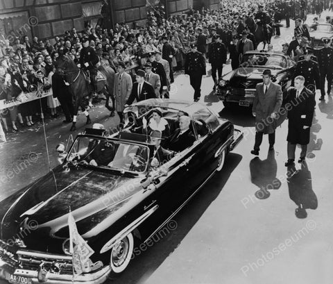 Queen Elizabeth II Reception Car New York 1957 Vintage 8x10 Reprint Of Old Photo - Photoseeum