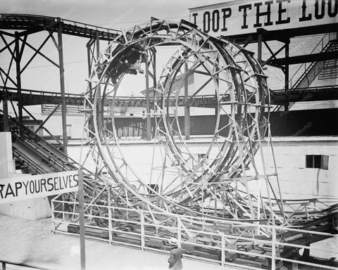 Loop The Loop Coaster Ride Coney Island 8x10 Reprint Of Old Photo - Photoseeum