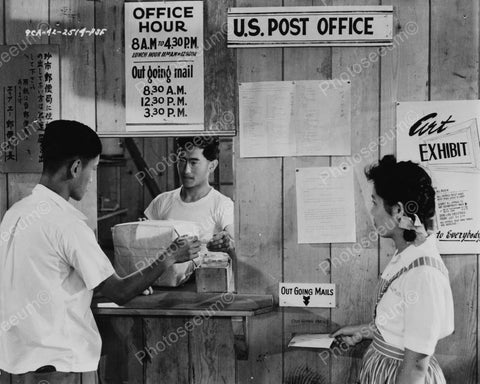 US Post Office Front Desk Vintage 8x10 Reprint Of Old Photo - Photoseeum