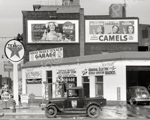 Texaco Gas Station Vintage 8x10 Reprint Of Old Photo - Photoseeum