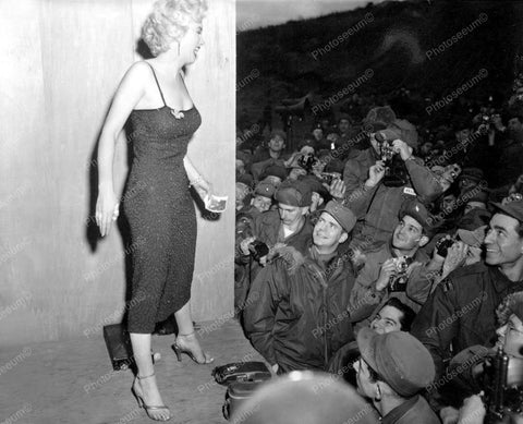Marilyn Monroe At US Army Camp Vintage 8x10 Reprint Of Old Photo - Photoseeum