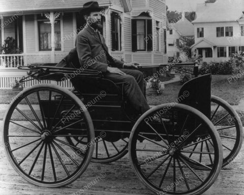 Horseless Carriage 1894 Vintage 8x10 Reprint Of Old Photo - Photoseeum