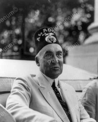 Mason Warren Harding Pres Rides Car In Parade 1900s 8x10 Reprint Of Old Photo - Photoseeum