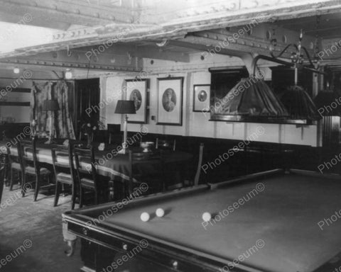 Pool Room 1919 Vintage 8x10 Reprint Of Old Photo - Photoseeum