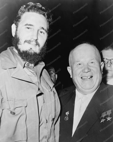 Castro And Khrushchev 8x10 Reprint Of Old Photo - Photoseeum