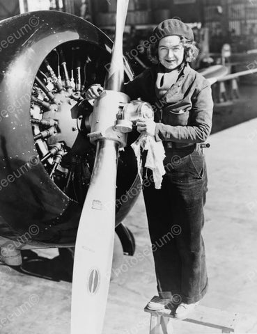 Aviator Woman Laura Ingalls Vintage 1900s Reprint 8x10 Old Photo - Photoseeum