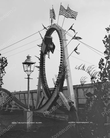 The Flip Flap Ride Coney Island 1905 Vintage 8x10 Reprint Of Old Photo - Photoseeum