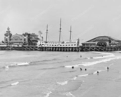 Ship Cafe & Dance Hall California Beach 1907 Vintage 8x10 Reprint Of Old Photo - Photoseeum