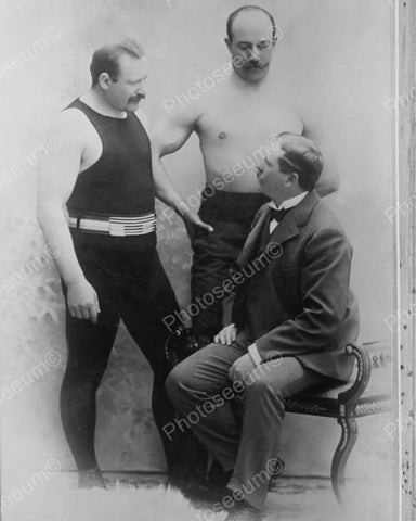 Wrestlers Speaking With Their Manager 1900s Vintage 8x10 Reprint Of Old Photo - Photoseeum