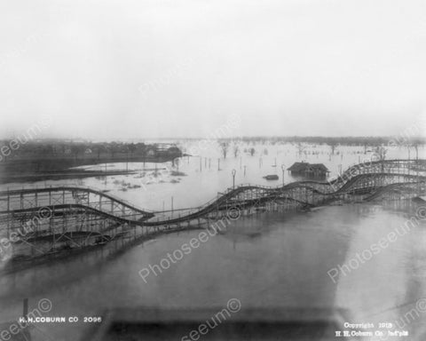 Roller Coaster Underwater Illinois 1900s 8x10 Reprint Of Old Photo - Photoseeum