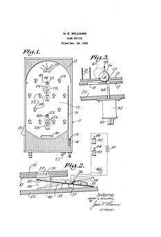 USA Patent Harry Williams Contact Pinball 1930's Drawings - Photoseeum