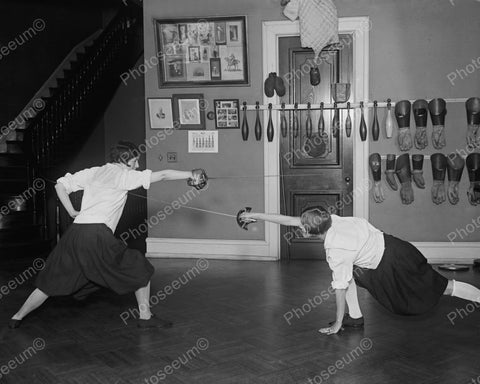 High School Fencing Team 1925 Vintage 8x10 Reprint Of Old Photo - Photoseeum