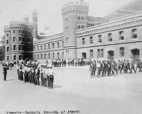 Toronto Recruits Drilling At Armory1915 Vintage 8x10 Reprint Of Old Photo - Photoseeum