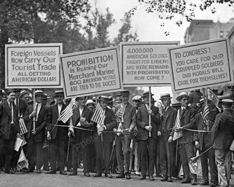 Prohibition Demonstration 8x10 Reprint Of Old Photo - Photoseeum