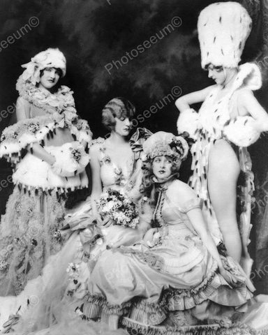 Jean A, Jeanne A, Myrna D  Evelyn G Showgirl Vintage 8x10 Reprint Of Old Photo - Photoseeum