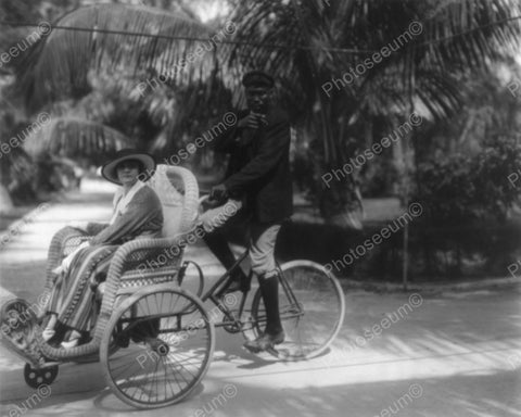 Tourist Getting A Bike Tour Viintage 8x10 Reprint Of Old Photo - Photoseeum