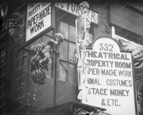 Theatrical Property Skeleton Advertising 8x10 Reprint Of Old Photo - Photoseeum