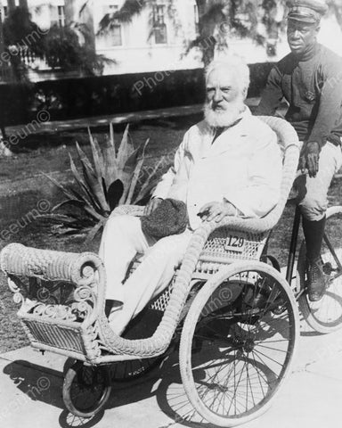 Alexander Graham Bell Wheeled In Chair 1922 Vintage 8x10 Reprint Of Old Photo - Photoseeum