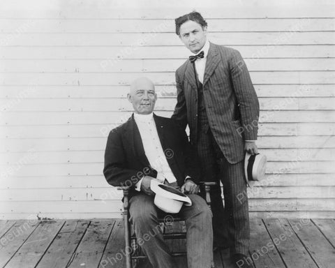 Houdini Poses With Harry Kellar 8x10 Reprint Of Old Photo - Photoseeum