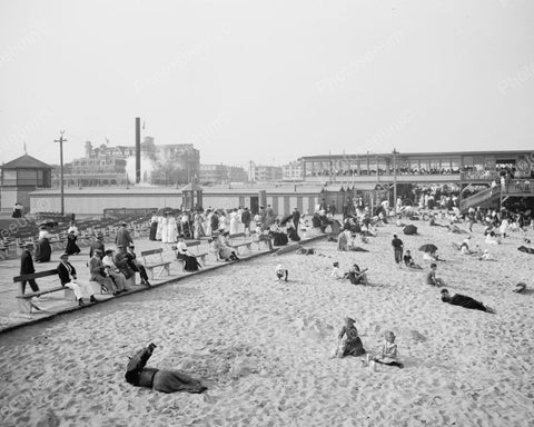 Pavilion Beach Asbury Park NJ 1910 Vintage 8x10 Reprint Of Old Photo 2 - Photoseeum