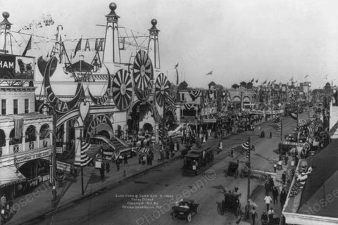 Coney Island Luna Park and Surf Ave 1900s 4x6 Reprint Of Old Photo - Photoseeum