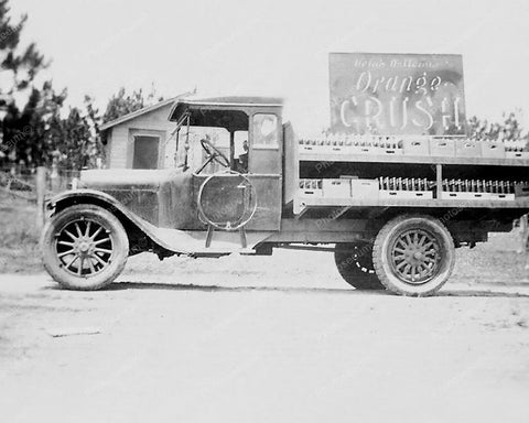 Orange Crush Delivery Truck Circa 1920 Vintage 8x10 Reprint Of Old Photo - Photoseeum