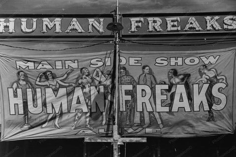 Vermont Sideshow Poster Human Freaks 1940 4x6 Reprint Of Old Photo - Photoseeum