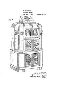 USA Patent Rockola Jukebox 40 Super Luxury 1408 Drawings - Photoseeum