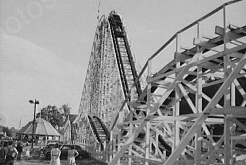 Connecticut Fair Roller Coaster 1940s 4x6 Reprint Of Old Photo - Photoseeum