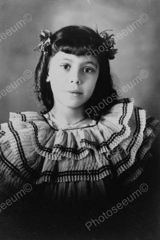 Pretty Young Senorita Girl Portrait 4x6 Reprint Of Old Photo - Photoseeum