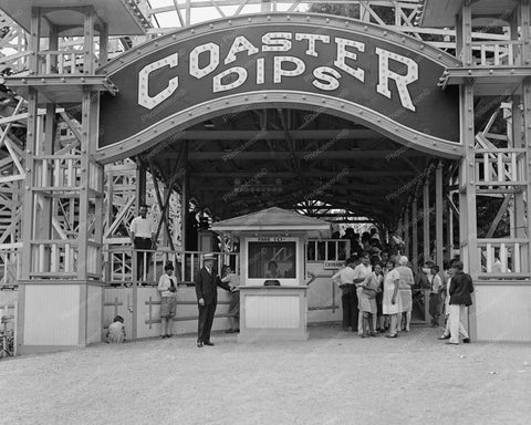 Glen Echo Coaster Dips Sign &  Booth 8x10 Reprint Of Old Photo - Photoseeum