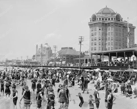 Bathers Atlantic City 1910 Vintage 8x10 Reprint Of Old Photo - Photoseeum