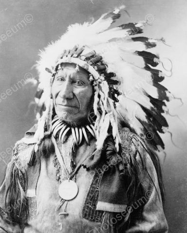 Native Indian Chief American Horse 1908 8x10 Reprint Of Old Photo - Photoseeum