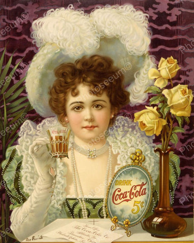 Coca Cola Ad Picture 1890 Vintage 8x10 Reprint Of Old Photo - Photoseeum