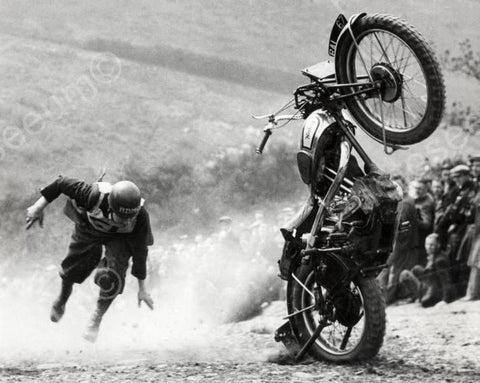 Motorcycle Accident Vintage 8x10 Reprint Of Old Photo - Photoseeum