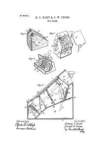 USA Patent Hart & Cross Toy Bank 1880's Drawings - Photoseeum