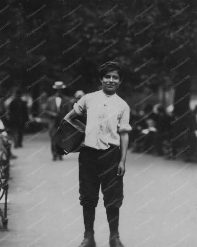 Bootblack Shoeshine Boy New York 1910 8x10 Reprint Of Old Photo - Photoseeum