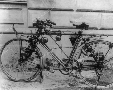Suped Up Vintage Bicycle! 8x10 Reprint Of Old Photo - Photoseeum
