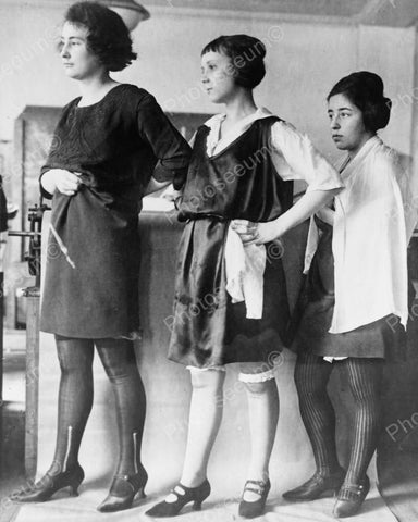 Hoisery Models Strike Dour Pose! Vintage 1920s  Reprint 8x10 Old Photo - Photoseeum