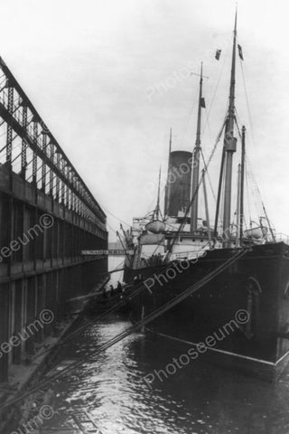 RMS Carpathia Docked In New York 1900s 4x6 Reprint Of Old Photo - Photoseeum