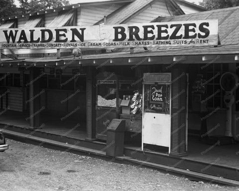 Walden Breezes Soda Shop Pop Corn Machine 8x10 Reprint Of Old Photo - Photoseeum