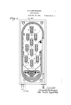 USA Patent Bally Rocket Payout Pinball 1930's Drawings - Photoseeum