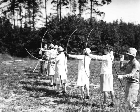 Womens Archery Contest 1928 Vintage 8x10 Reprint Of Old Photo 2 - Photoseeum