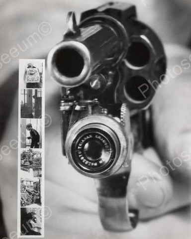 Revolver Hand Gun With Built In Camera 1938 Vintage 8x10 Reprint Of Old Photo - Photoseeum