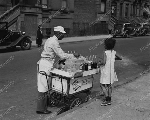Ice Cone Shaved Ice Truck 1940's Vintage 8x10 Reprint Of Old Photo - Photoseeum