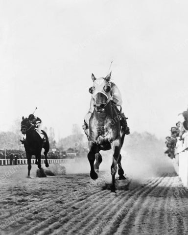 Seabiscuit Finish Line Beats War Admiral 1938 Vintage 8x10 Reprint Of Old Photo - Photoseeum